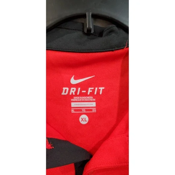 Nike Georgia Bulldogs Team Issue Short Sleeve‎ DriFit Polo Shirt Football Red XL - Picture 8 of 11